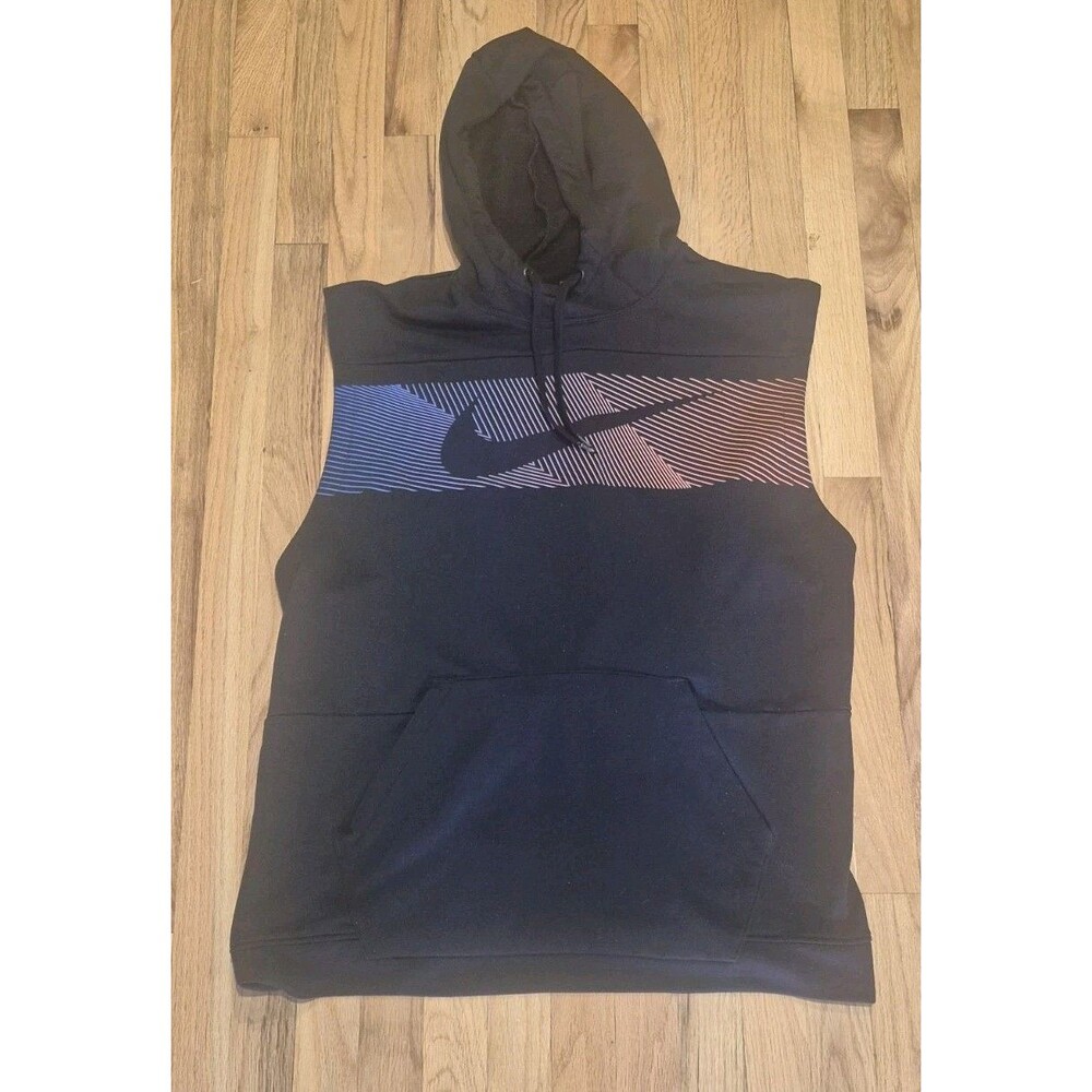 Nike Standard Fit Hoodie Men’s Size 2XL Black Dri-Fit Sleeveless CJ4423-010